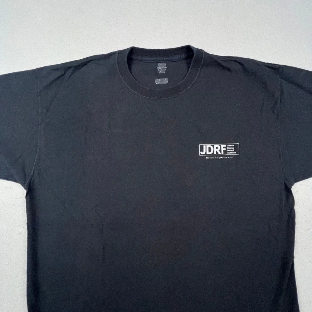 Fresh Horse Saloon JDRF Graphic T-Shirt Mens XL Black Short Sleeve Charity Biker